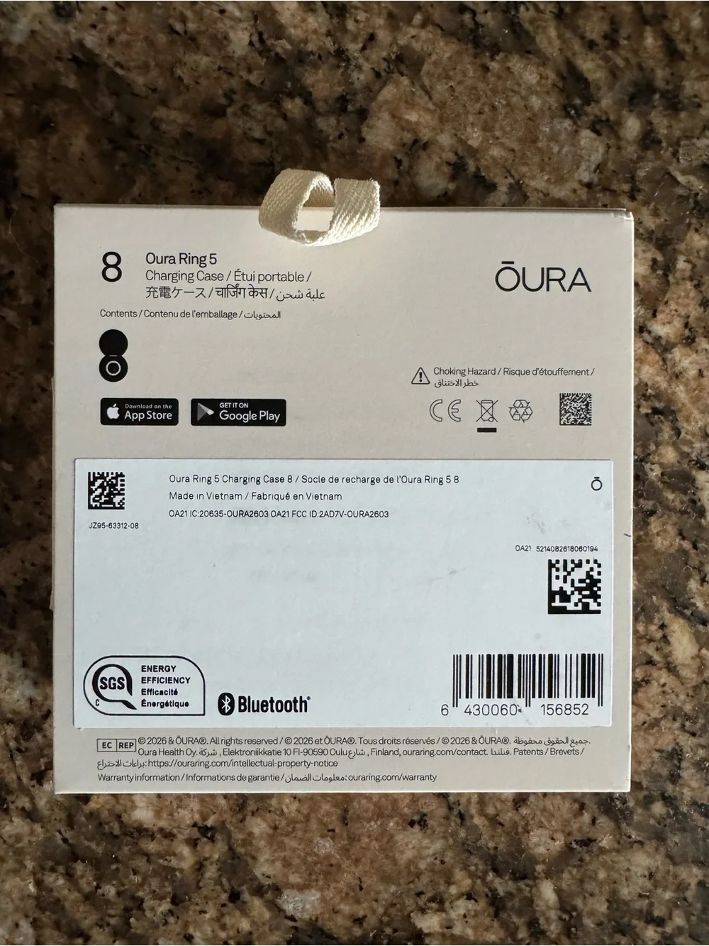 Oura Ring Charging Case Silver